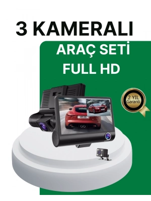 ® Gece Görüşü Destekli, 1080P Full HD Çözünürlüklü Araç İçi Kamera