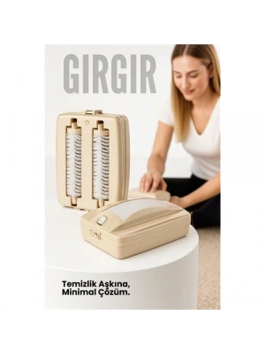 ® Gırgır - Kırıntı, Saç ve Tüy Toplayıcı El Süpürgesi (Portatif/Çift Fırçalı)