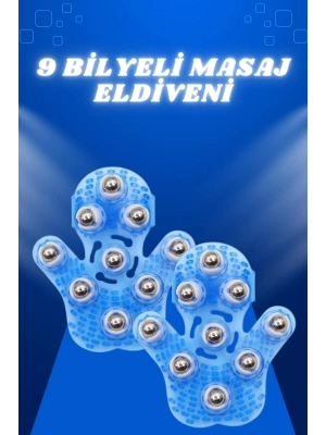 ® Giyilebiilir Masaj Eldiveni 9 Bilyeli Tüm Vücut Masajına Uygun