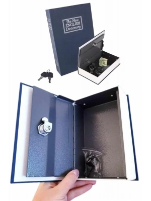 ® Gizli Kasa Kilitli Sözlük Görünümlü 18cm Gizli Kasa Büyük Boy Anahtarlı