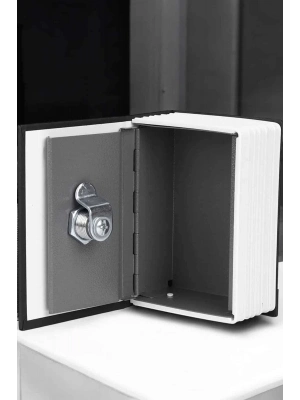 ® Gizli Kasa Kitap Görünümlü Anahtarlı Çelik Mini Kasa