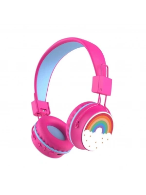 Gökkuşağı Desenli Bluetooth Kulak Üstü Kulaklık