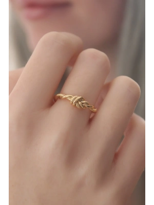 ® Gold Renk Halat Düğüm Model Kadın Yüzük