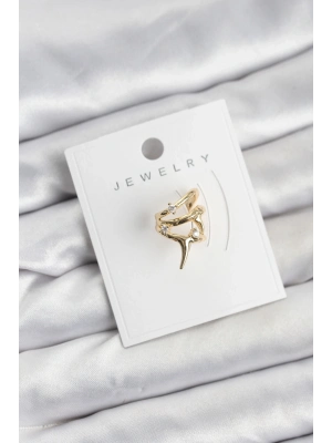® Gold Renk Pirinç Diken Model Kıkırdak Earcuff Küpe