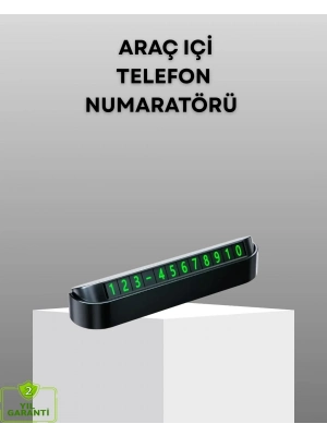 ® Gri Alüminyum Araç İçi Telefon Numaratörü – Dayanıklı, Modern ve Net Görünürlük Sağlayan Tasarım