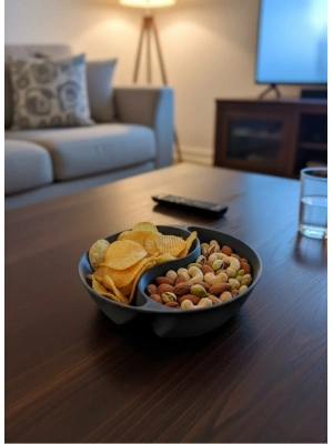 ® Gri Çerezlik 4’lü Set Şık ve Minimal Masa Üstü Kullanım