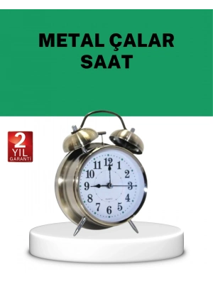 ® Gümüş Renkli Sessiz Işıklı Dekoratif Masa Üstü Çalar Saat Alarmlı