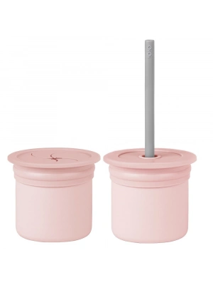 ®   Ham+Hüp Pipetli Silikon Bardak Seti Pinky Pink / Powder Grey