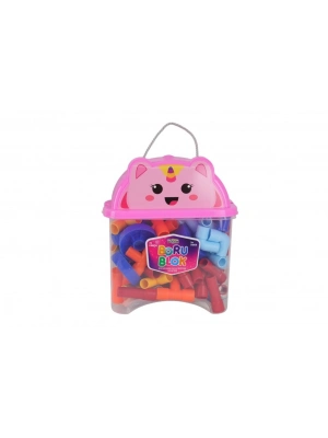 HC1044 HAYVAN FİGÜRÜ KAPAKLI KAPTA 72 PARÇA BORU