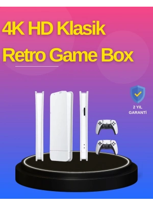 ® HDMI Çıkışlı Kablosuz 2 Kollu 4K Retro Oyun Kutusu