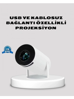 ® HDMI USB Bağlantılı 4K Destekli Taşınabilir Projeksiyon Cihazı