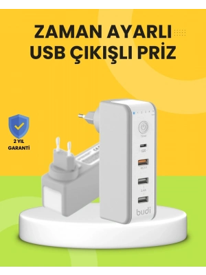 ® Hızlı Şarj Destekli Zaman Ayarlı USB Şarj Adaptörü