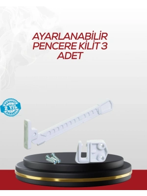 ® İçe Açılan Camlar İçin Emniyet Kilidi Seti 3’lü