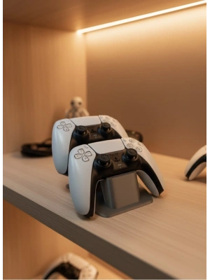 ® İkili Gamepad Tutucu Antrasit 7x18 cm Oyun Aksesuarı