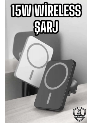® İOS Uyumlu Manyetik Tasarım Magsafe İphone 12/13/14/15 araç şarjı