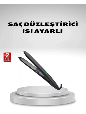 ® Isı Ayarlı Saç Düzleştirici Titanyum Seramik Plaka, Dijital Ekran