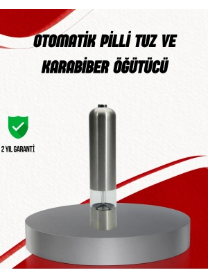 ® Işıklı Pilli Baharat Değirmeni Taze ve Pratik Öğütme