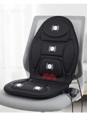 ® Isıtmalı Masaj Koltuk Minderi Sırt Bel Boyun ve Kalça Destekli