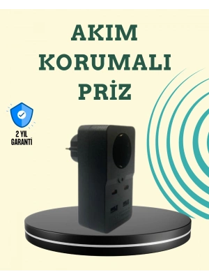 ® Isıya Dayanıklı PC Gövdeli Akım Korumalı Priz 4 USB