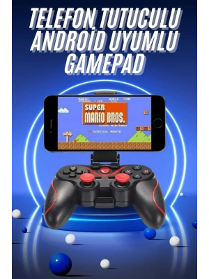 ® Joystik Gamepad Bluetooth Telefon Tutucu Oyun Kolu Telefon Android Uyumlu