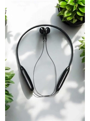® Kablolu Boyun Askılı Dijital Göstergeli Bluetooth Kulaklığı 60 Saat