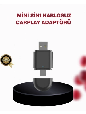 ® Kablosuz CarPlay Adaptörü – Bluetooth 5.4 ve Wi-Fi 6 Teknolojili Tak & Çalıştır Dönüştürücü