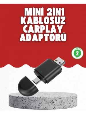 ® Kablosuz CarPlay Dönüştürücü – Akıllı Tak & Çalıştır Araç Adaptörü
