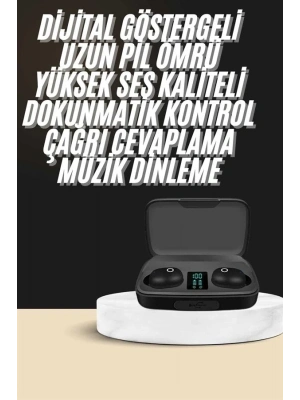® Kablosuz Dijital Göstergeli Çağrı Cevaplayabilen TWS 5.0 Bluetooth Kulaklık
