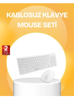 ® Kablosuz Klavye Mouse Takımı - Ergonomik, Sessiz ve Enerji Tasarruflu