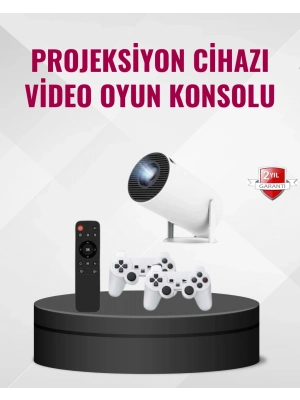® Kablosuz Mini Projeksiyon Cihazı Oyun ve Film İçin Taşınabilir Ev Sineması