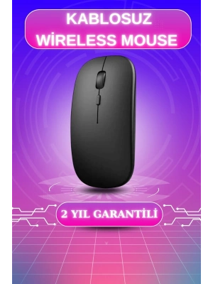 ® Kablosuz Mouse Fare Şarjlı Bluetooth Wireless Çift Modlu Sessiz