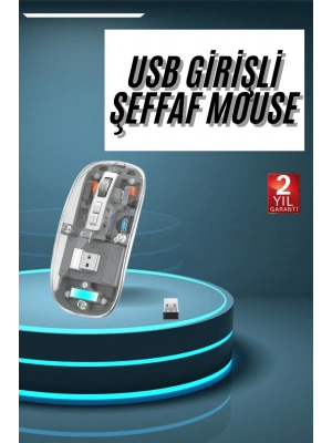 ® Kablosuz Mouse Fare Şarjlı Bluetooth Wireless Çift Modlu Sessiz