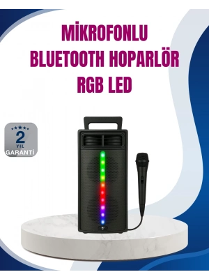 ® Kablosuz RGB Işıklı Bluetooth Hoparlör | Ev, Parti ve Açık Hava Kullanımı