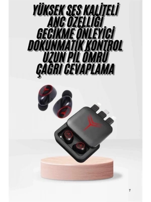 ® Kablosuz Şarj Göstergeli Powerbank Özellikli Bluetooth Kulaklık Çağrı Cevaplayabilen