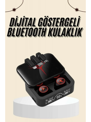 ® Kablosuz Şarj Göstergeli Powerbank Özellikli Bluetooth Kulaklık Çağrı Cevaplayabilen