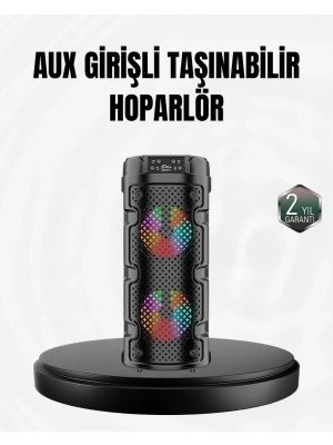 ® Kablosuz Stereo Hoparlör USB + SD Kart + AUX Destekli Bluetooth 5.0