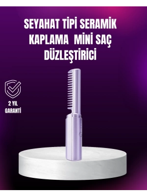 ® Kablosuz USB Şarjlı Saç Düzleştirici Tarak – Seyahat Boy