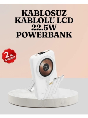® Kablosuz ve Kablolu Şarj Destekli Taşınabilir Powerbank