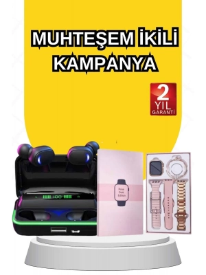 ® Kadınlara Özel Bileklik Hediyeli Akıllı Saat ve Dijital Göstergeli ANC Özellikli Bluetooth Kulaklık