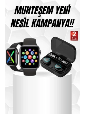 ® Kaliteli Akıllı Saat ve Kaliteli Bluetooth Kulaklık ANC Özelliği Uzun Pil Ömrü