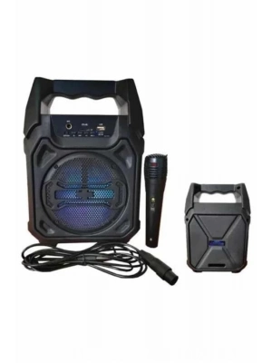 ® Karaoke Mikrofonlu Fm Radyolu Bluetooth Hoparlör Yüksek Ses Kaliteli