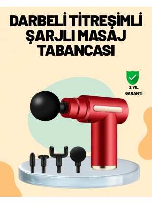 ® Kas Gevşetici Masaj Tabancası 4 Başlık ve Ayarlanabilir Hız