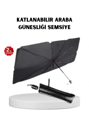 ® Katlanabilir Ön Cam Güneşliği Şemsiye – Her Araca Uygun Isı ve Işık Koruması