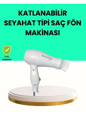 ® Katlanabilir Seyahat Tipi Saç Kurutma Makinesi Çift Kademeli Ayar
