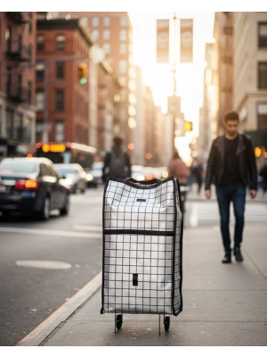 ® Katlanabilir Yapılı Çok Amaçlı Tekerlekli Alışveriş Çantası