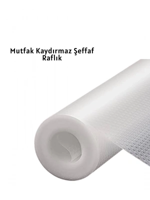 kaydırmaz şeffaf raflık