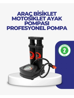 ® Kaymaz Pedallı Ayaklı Hava Pompası Tüm Supap Uyumlu