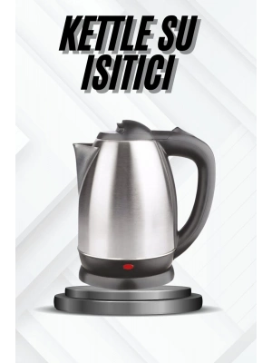 ® Kettle Su Isıtıcı C F Priz Uyumlu 220 - 240 V Paslanmaz Çelik Kablolu