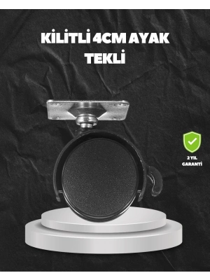 ® Kilitli 4 cm Evrensel Tekerlek Ayak Tek Adet