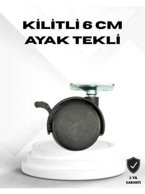 ® Kilitli 6 cm Masa Ayağı Tekli Döner Tekerlek